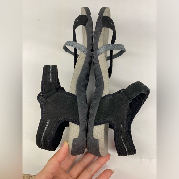 Merrell Terran Cross II Sport Sandals Women's Size 11 Black Gray Leather - Picture 4 of 9